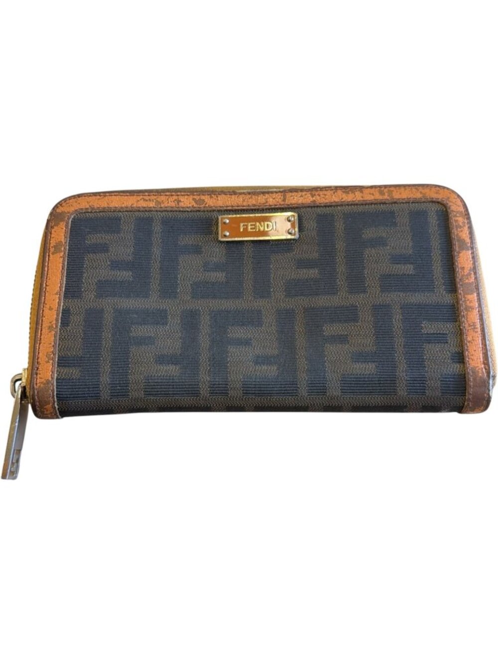 553166CR C1 Fendi Wallet Long Brown PVC
